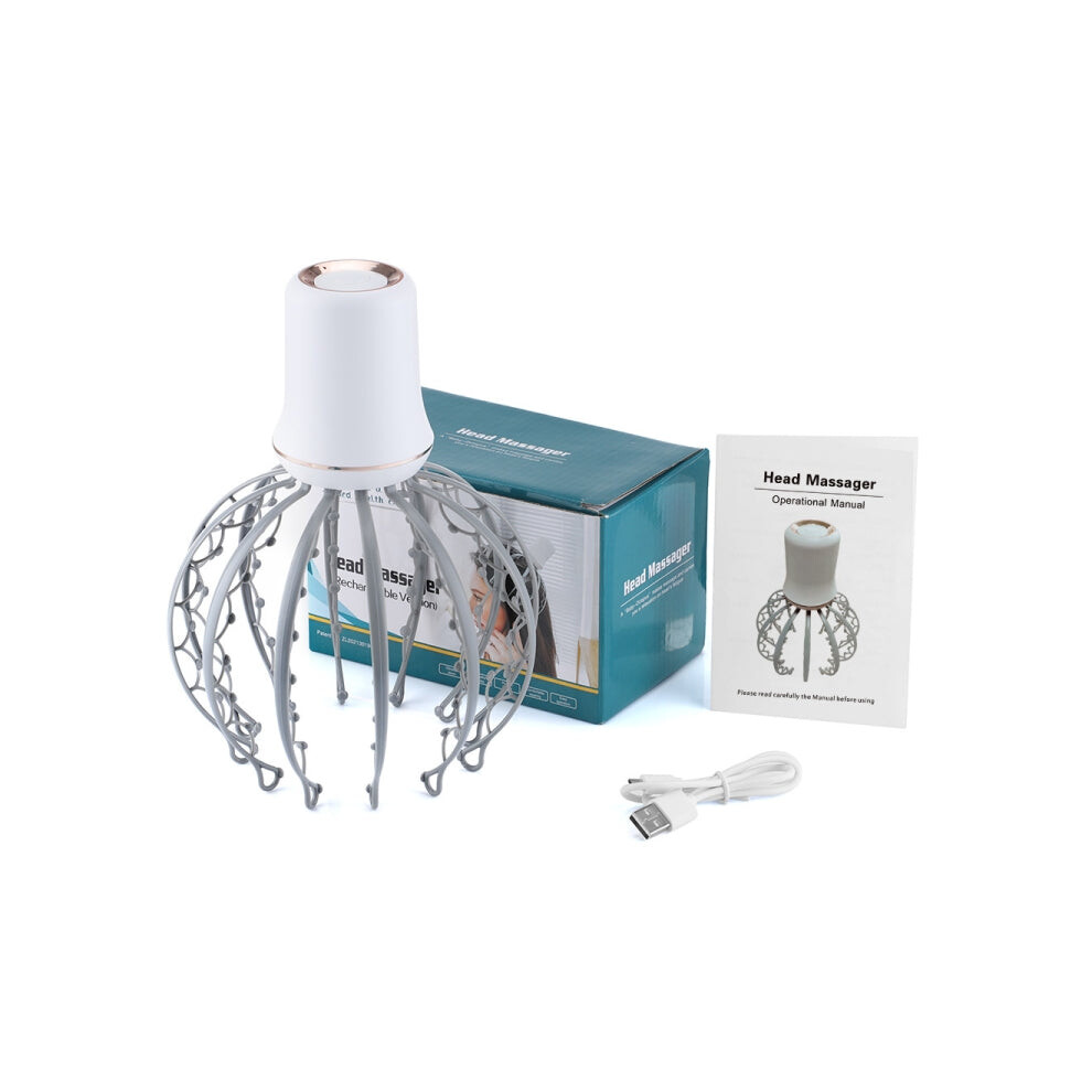 Deal Or No Deal Electric Octopus Claw Scalp Massager Hands Free Head Scratcher Rechargeable