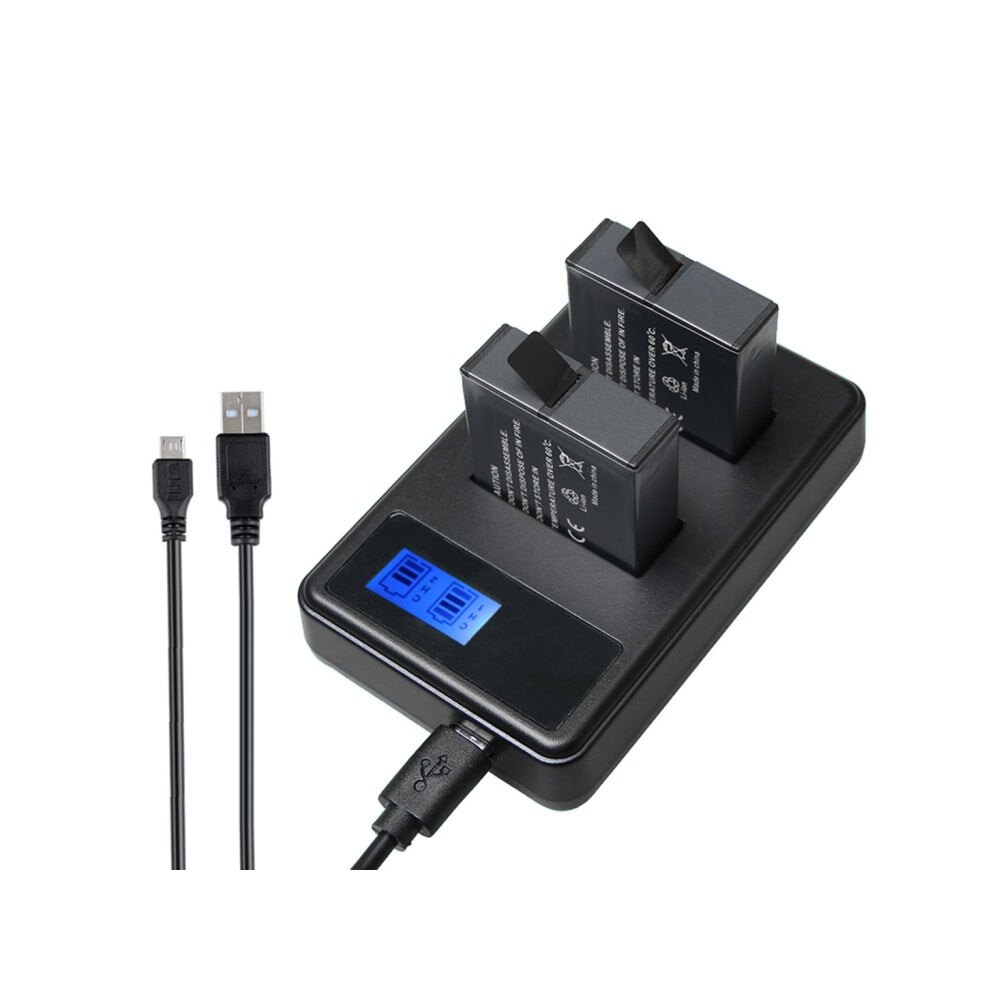 Ahdbt-501 Lcd Screen Dual Batteries Charger For Gopro Hero5 With Displays Charging Capacity 740390245185