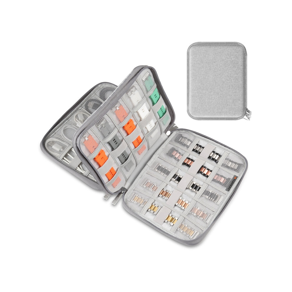 Haweel Watch Band Organizer Box Earphones / U Disk / Digital Cable Storage Case (Grey) Grey 740390260232