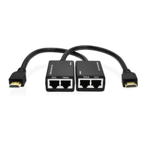HDMI Extender by Cat5e / 6 LAN Cable 30M / 1080P(Black) 2