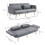 Homcom HOMCOM Convertible Sofa Bed Settee with Cushions, Adjustable Backrest, Grey 7