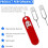 Eject Sim Card Tray Open Pins Needle Keychain Tool With Silicone Case(Red) 5