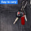 Eject Sim Card Tray Open Pins Needle Keychain Tool With Silicone Case(Red) 7