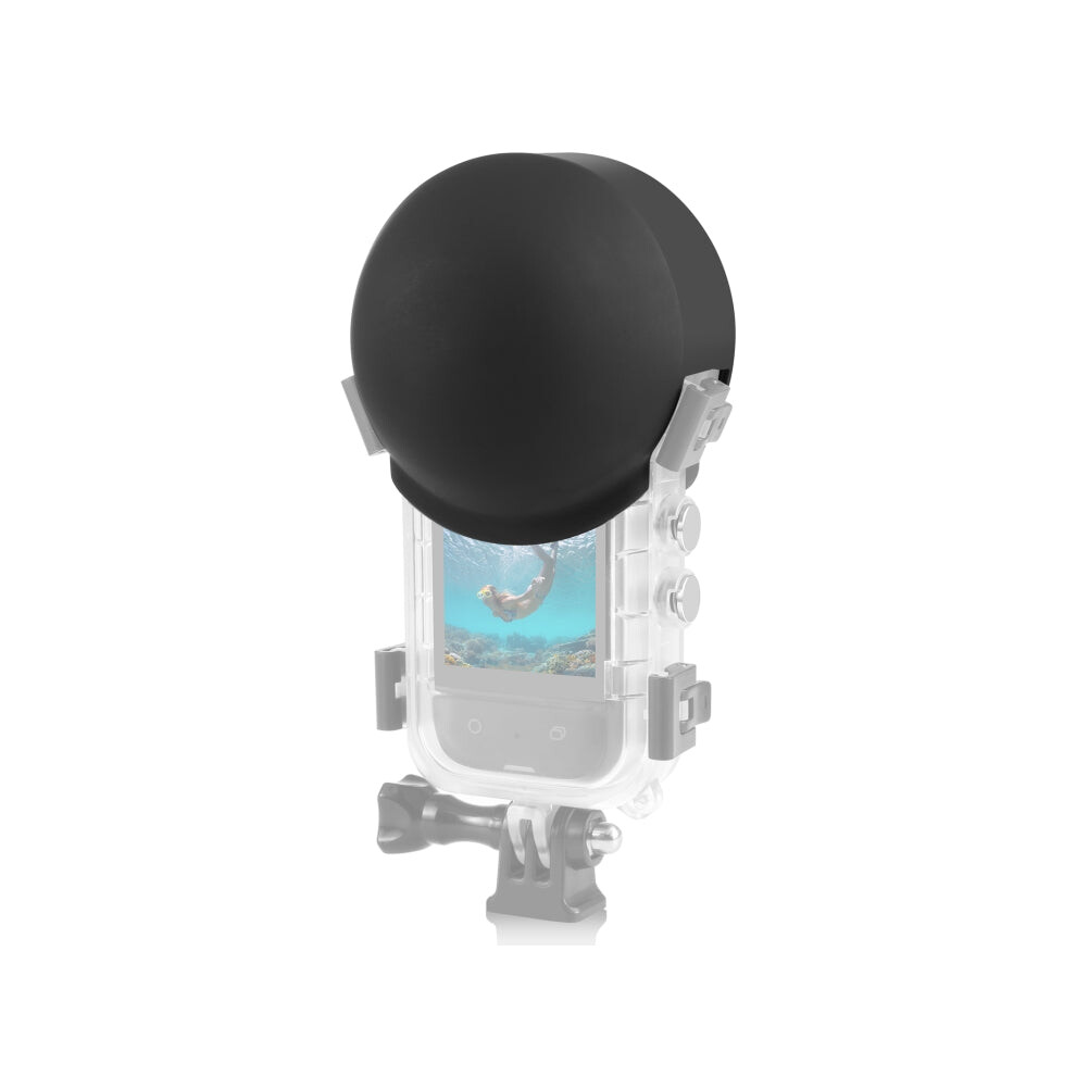 For Insta360 X3 / X4 Puluz Invisible Dive Case Lens Guard Silicone Protective Cover (Black) Black 740390249398