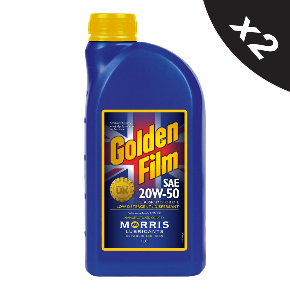 Morris 20W50 Mineral Classic Motor Engine Oil Api Cc/Sf Mil-L-2104B 2X1l 5056820509709