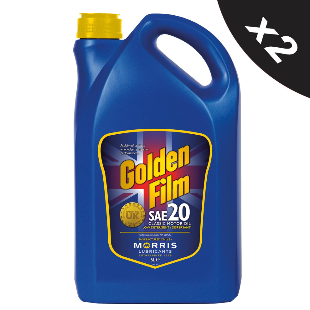 Morris Film Sae 20 Classic Motor Oil For Petrol & Diesel Engines 2X5l Golden 5056820509914