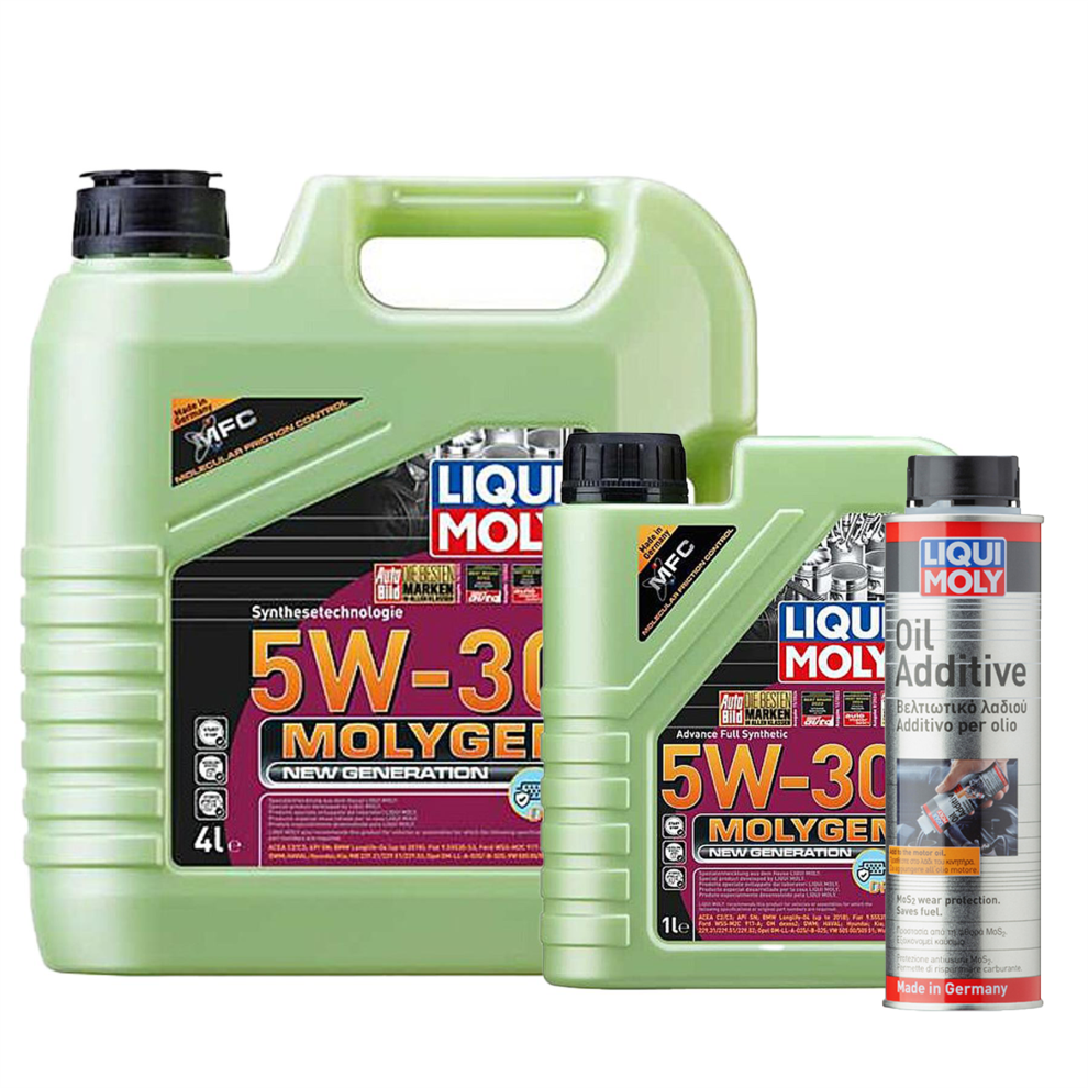 LIQUI MOLY - MOLYGEN NEW GENERATION 5W-30 DPF - 5L + Oil Additive 300ml