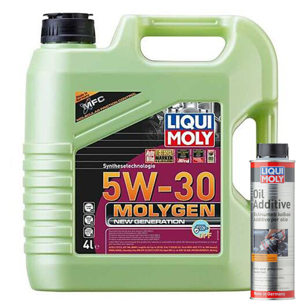 LIQUI MOLY - MOLYGEN NEW GENERATION 5W-30 DPF - 4L  + Oil Additive 300ml