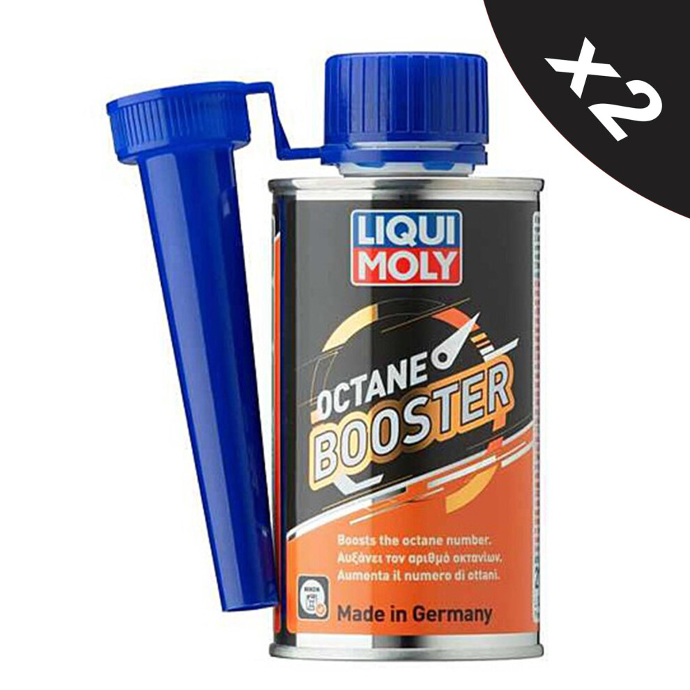 LIQUI MOLY Octane Booster Plus Performance Petrol Fuel Additive Treatment 2x200ml