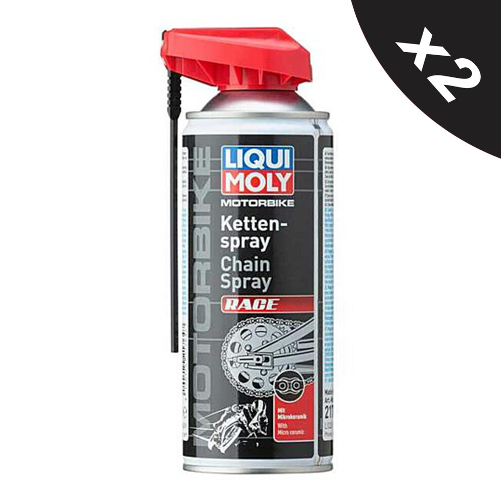 Liqui Moly Performance Racing Chain Lube Spray Motorcycle Lubricant 2x400ml