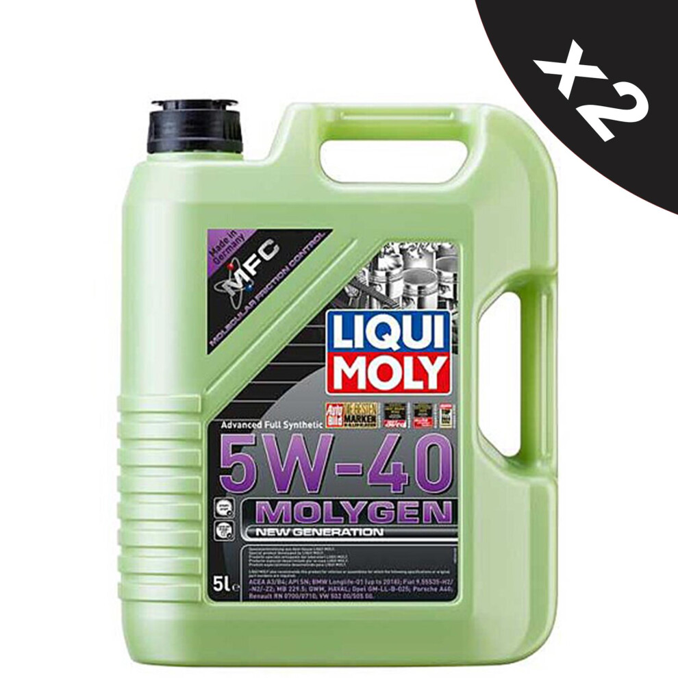 Liqui Moly MOLYGEN 5W-40 New Generation ACEA A3/B4 VW BMW AUDI PORSCHE A40 2x5L