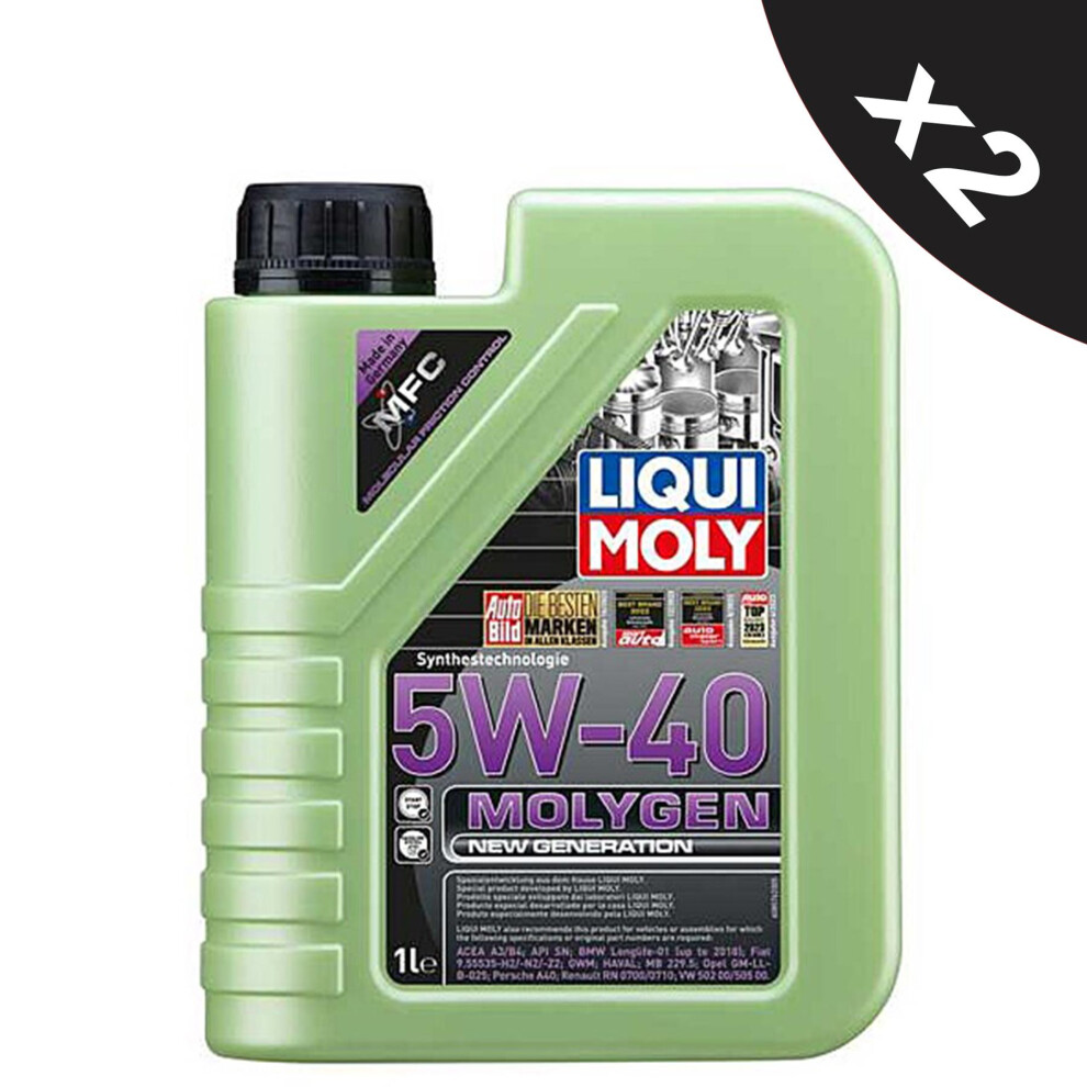 Liqui Moly MOLYGEN 5W-40 New Generation ACEA A3/B4 VW BMW AUDI PORSCHE A40 2x1L