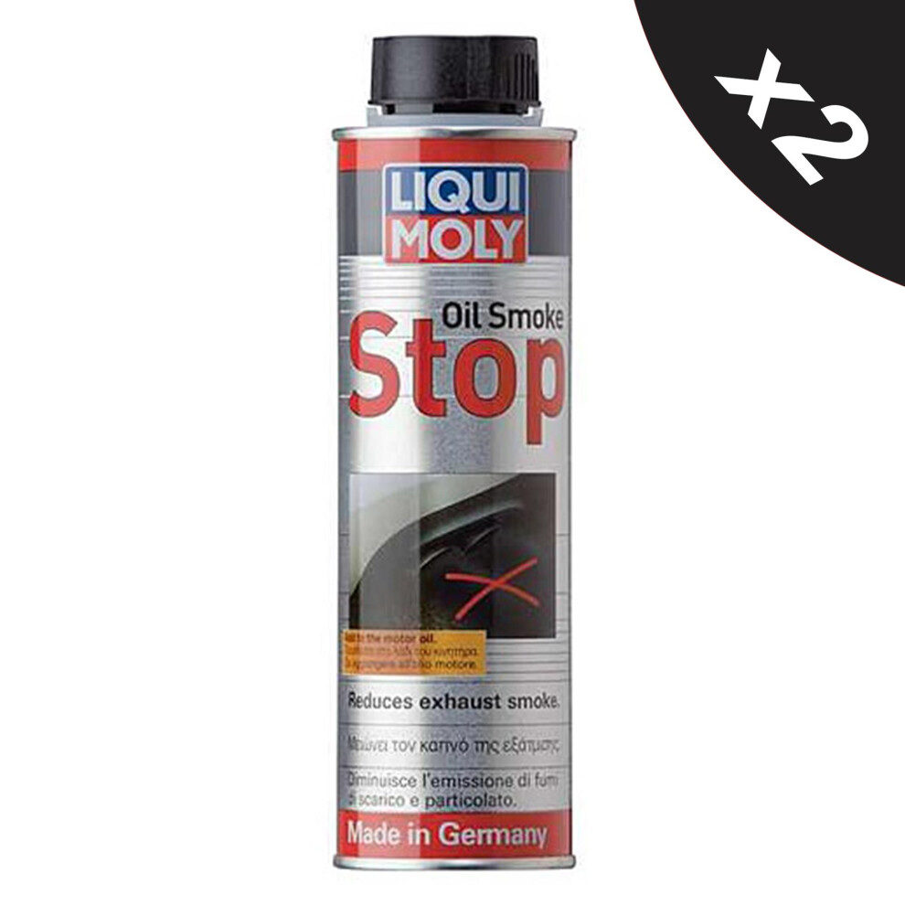 Liqui Moly Engine Oil Smoke Stop Petrol Diesel Engine Treatment Additive 2x300ml