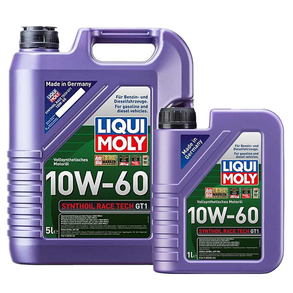 Liqui Moly 10W-60 Fully Synthetic Engine Oil Synthoil Race Tech Gt1 6L