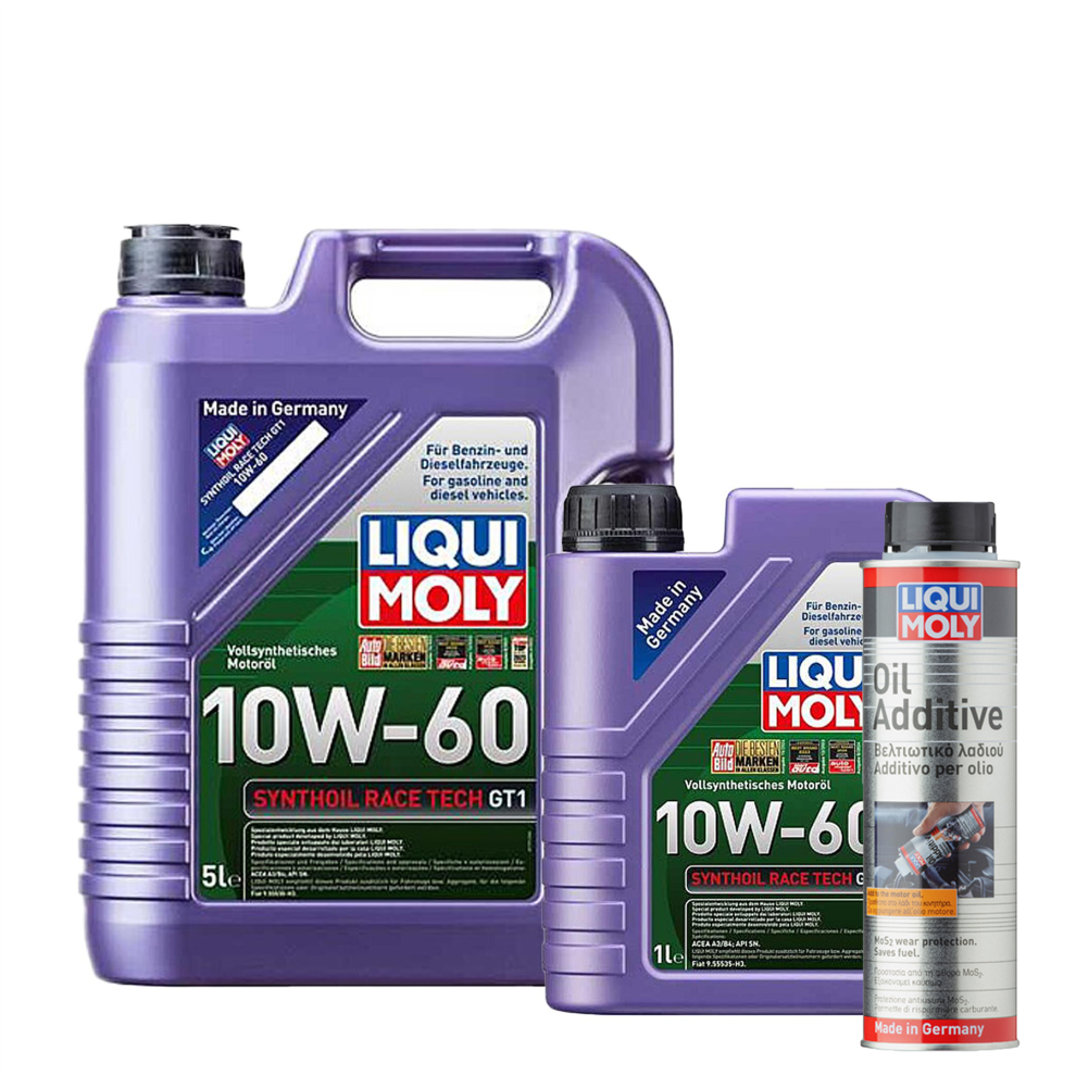 LIQUI MOLY SYNTHOIL RACE TECH GT1 10W-60 6L  + Oil Additive 300ml