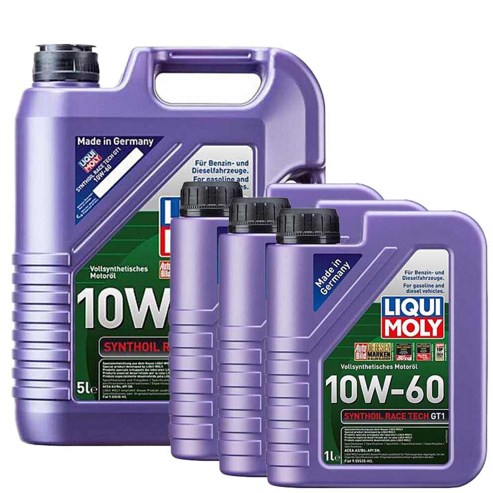 Liqui Moly 10W-60 Fully Synthetic Engine Oil Synthoil Race Tech Gt1 8L