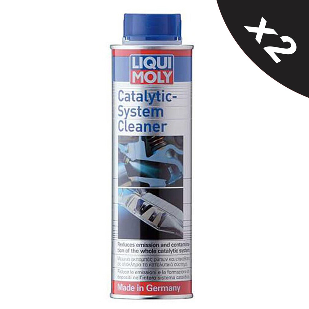 Liqui Moly Catalytic Converter Cleaner 2x300ml - Cleans Intake, Valves & Chamber; Protects Converter; Improves Combustion & Fuel Economy (LM-8931x2)