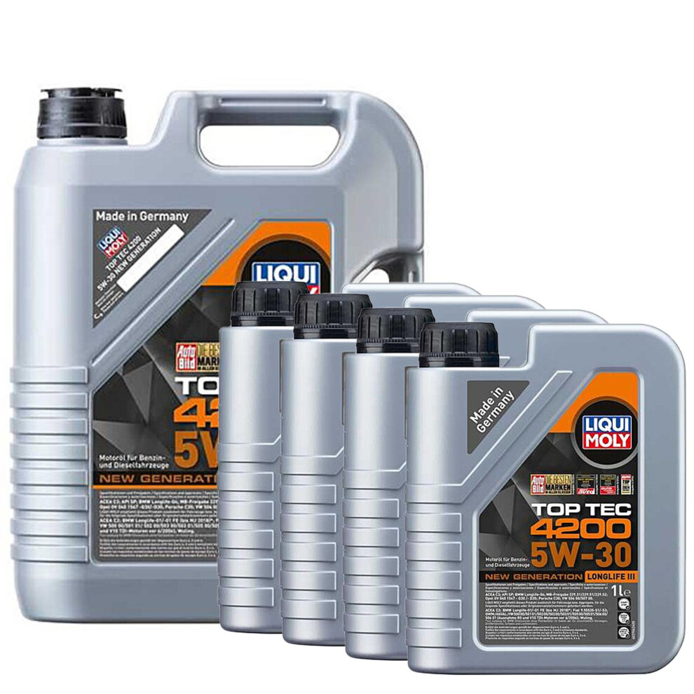 Liqui Moly 5W30 Fully Synthetic Engine Oil Top Tec 504 / 507 Longlife 3 9L