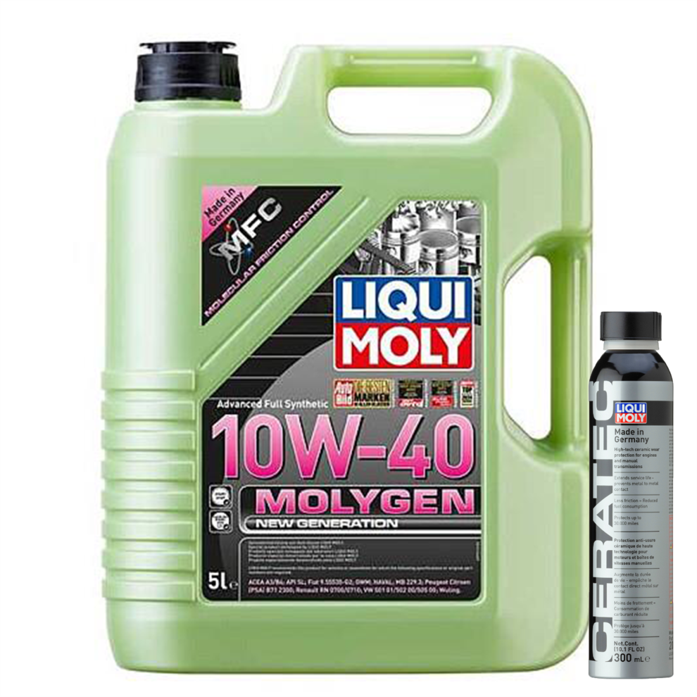 LIQUI MOLY - MOLYGEN NEW GENERATION 10W-40 - 5L  + CERA TEC - 300ml