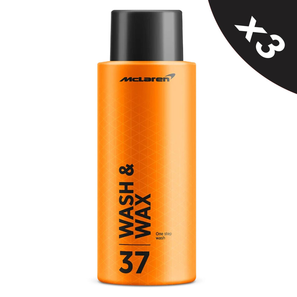 Mclaren Wash And Wax Concentrated Ph Neutral Shampoo And Wax 3X500ml 5056820514888