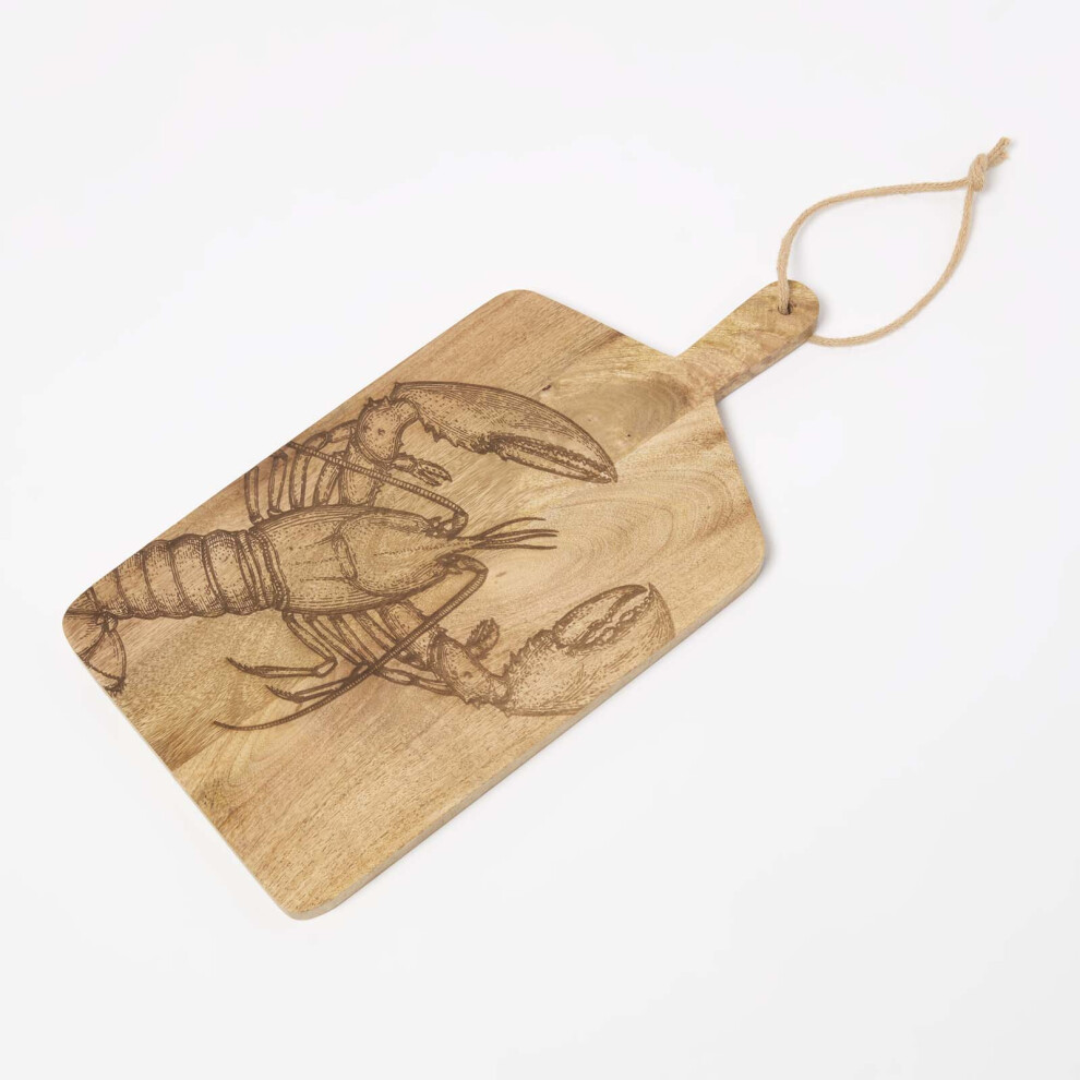 HOMESCAPES Wooden Cutting Board Lobster