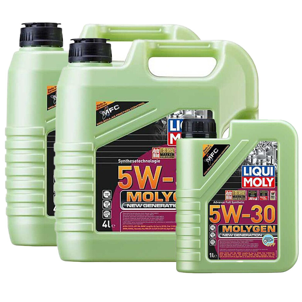 5W30 Synthetic Engine Oil DPF BMW AUDI PORSCHE Liqui Moly Molygen 9L