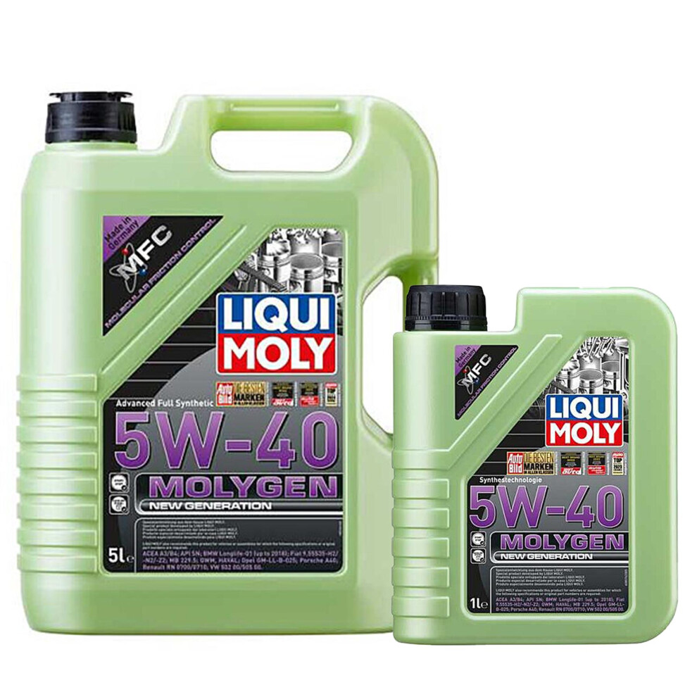 Liqui Moly MOLYGEN 5W-40 New Generation ACEA A3/B4 VW BMW AUDI PORSCHE A40 6L