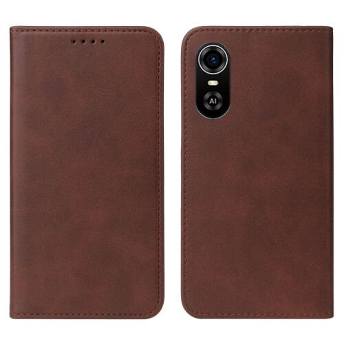 For ZTE Blade A31 Plus Magnetic Closure Leather Phone Case(Brown) 2