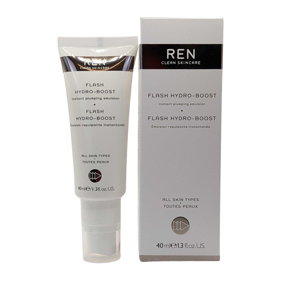Ren Flash Hydro-Boost Instant Plumping Emulsion All Skin Types Cream 40ml