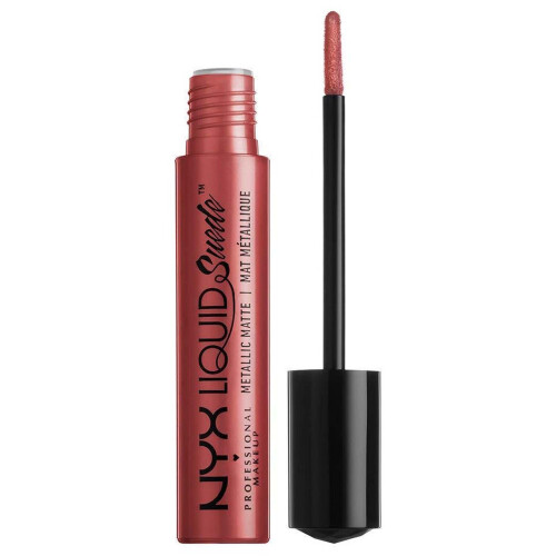 NYX Professional Makeup NYX PROFESSIONAL MAKEUP Liquid Suede Metallic Matte Lippenstift, Bella