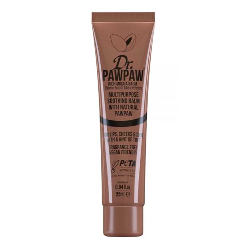 Dr PAWPAW Rich Mocha Balm for Lips, Skin, Hair, Nails and Cuticles, 1 x 25ml
