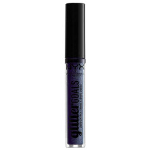 NYX PROFESSIONAL MAKEUP Glitter Goals nestem   inen huulipuna - Oil Spill (musta sinisell    ja violetilla glitterill   )