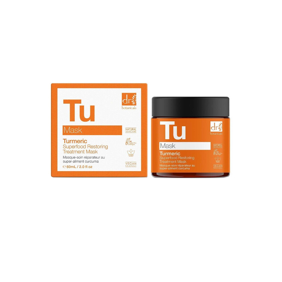 Dr Botanicals Face Treatment Mask Turmeric Tu 60ml All Skin Types