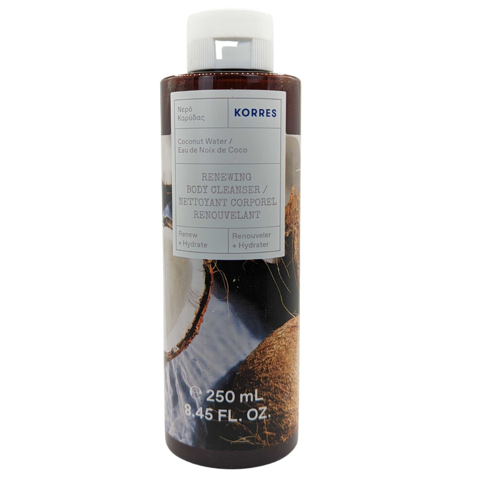 KORRES Coconut Water Revitalising Shower Gel with Active Aloe Vera Dermatologically Tested Vegan 250ml