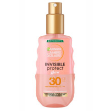 Ambre Solaire Invisible Protect Glow Transparent Sun Cream Spray SPF30, Quick Dry, High Sun Protection Factor 30, Water Resistant, Non Sticky