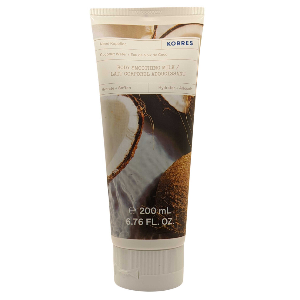 Korres Body Smoothing Milk Hydrate+Soften 200ml Coconut Water