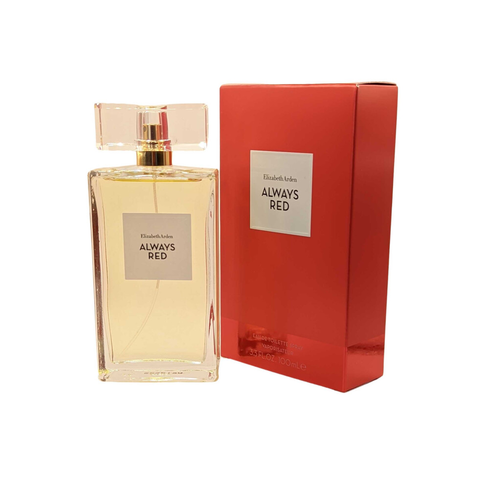 Elizabeth Arden Always Red Eau de Toilette, 100ml, Floral Oriental Fragrance, Luxury Perfume for Women