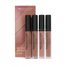 Revolution Beauty My Colour My Way Matte Lip Kit Nude (Hustle, Featured, Wow, Darling)