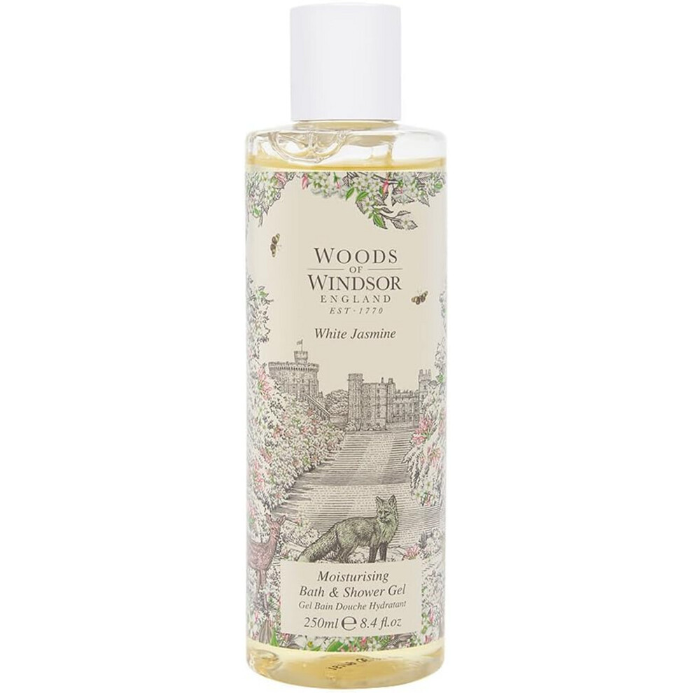 Woods-Of-Windsor Woods Of Windsor White Jasmine Bath & Shower Gel 250Ml - Image 4