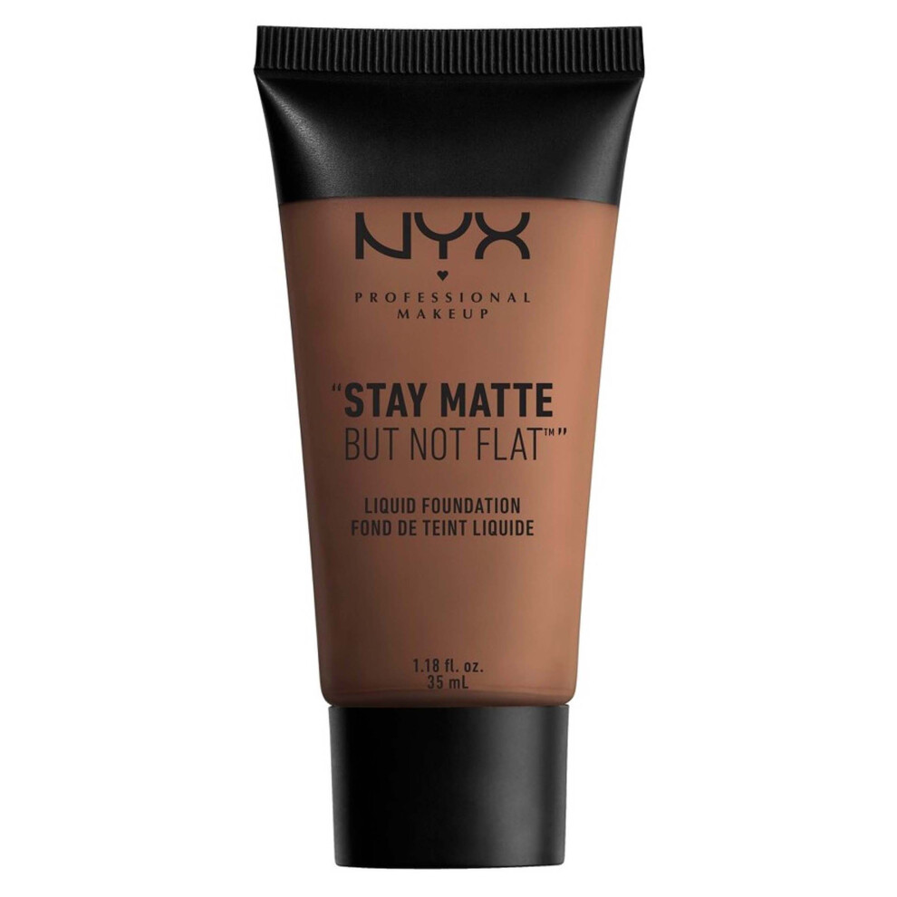 NYX PROFESSIONAL MAKEUP Stay Matte but not Flat Liquid Foundation Cocoa 1 18 Fluid Ounce