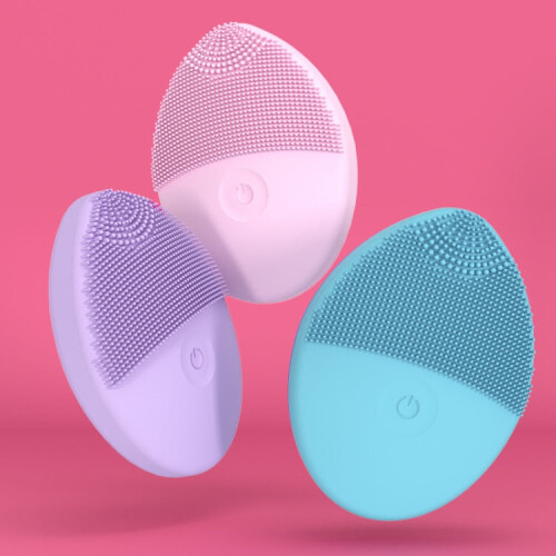 Mini Silicone Cleansing Instrument Washing Face Brush(Blue) 2