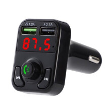 X3 Wireless 5.0 Handsfree Car Kit FM Wireless Audio Receiver Transmitter MP3 Player Dual USB Digital Fast Charger