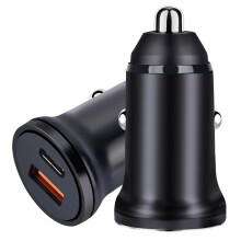 PD 20W USB-C / Type-C  QC 3.0 USB Interface Fast Charging Car Charger (Black)