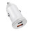 PD 20W USB-C / Type-C  QC 3.0 USB Interface Fast Charging Car Charger (White) 4