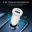 PD 20W USB-C / Type-C  QC 3.0 USB Interface Fast Charging Car Charger (White) 6