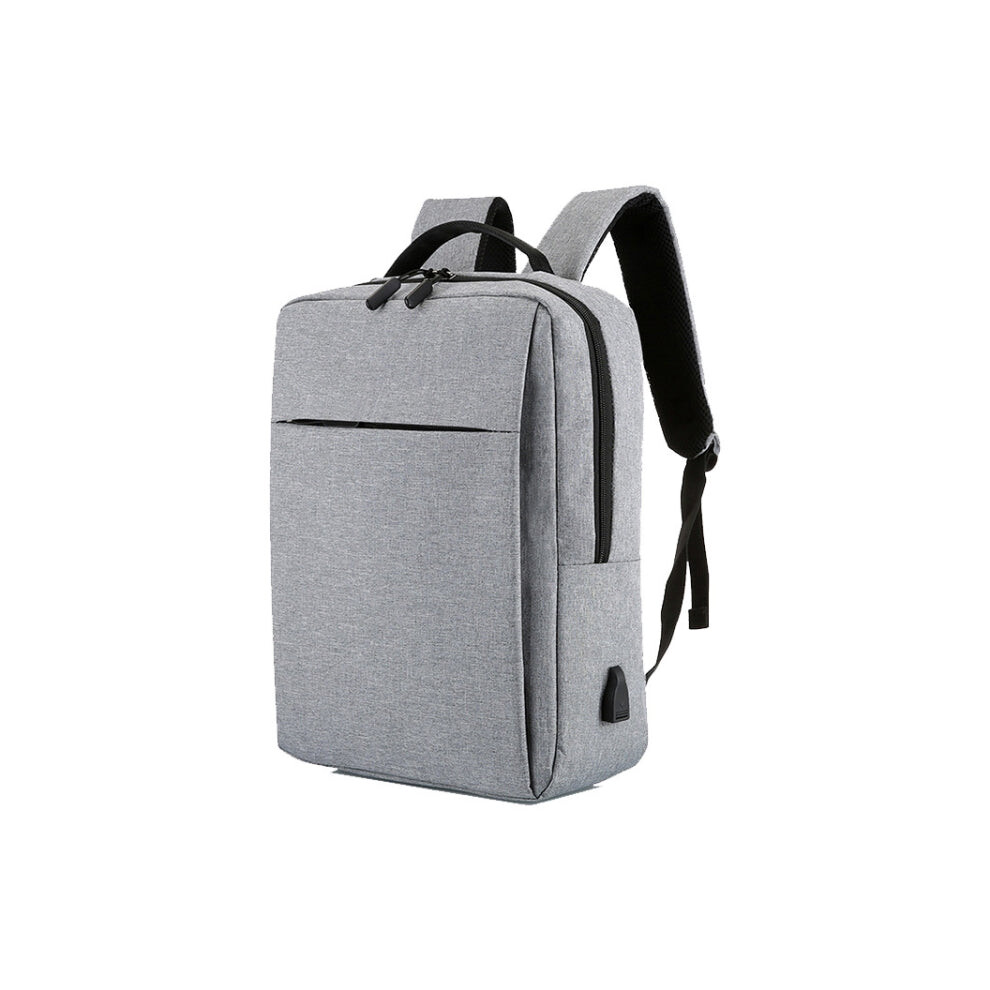 Pofoko Large-Capacity Waterproof Oxford Cloth Business Casual Backpack With External Usb Charging Design For 15.6 Inch Laptops (Grey) Grey 740390262007