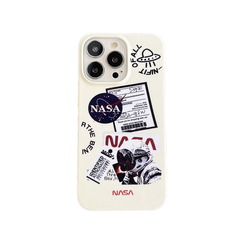 For Iphone 13 Pro Astronaut Pattern Glossy Pc Phone Case(White) White 740390259625