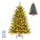 Costway 5 FT Pre-lit Artificial Christmas Tree Hinged Xmas Tree w/ 844 Branch 1