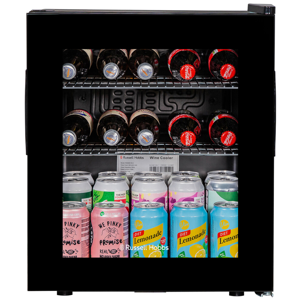Russell Hobbs Drinks Fridge Mini Beverage Cooler 46L RH46TTBC1241B
