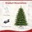 Costway 5 FT Pre-lit Artificial Christmas Tree Hinged Xmas Tree w/ 844 Branch 6